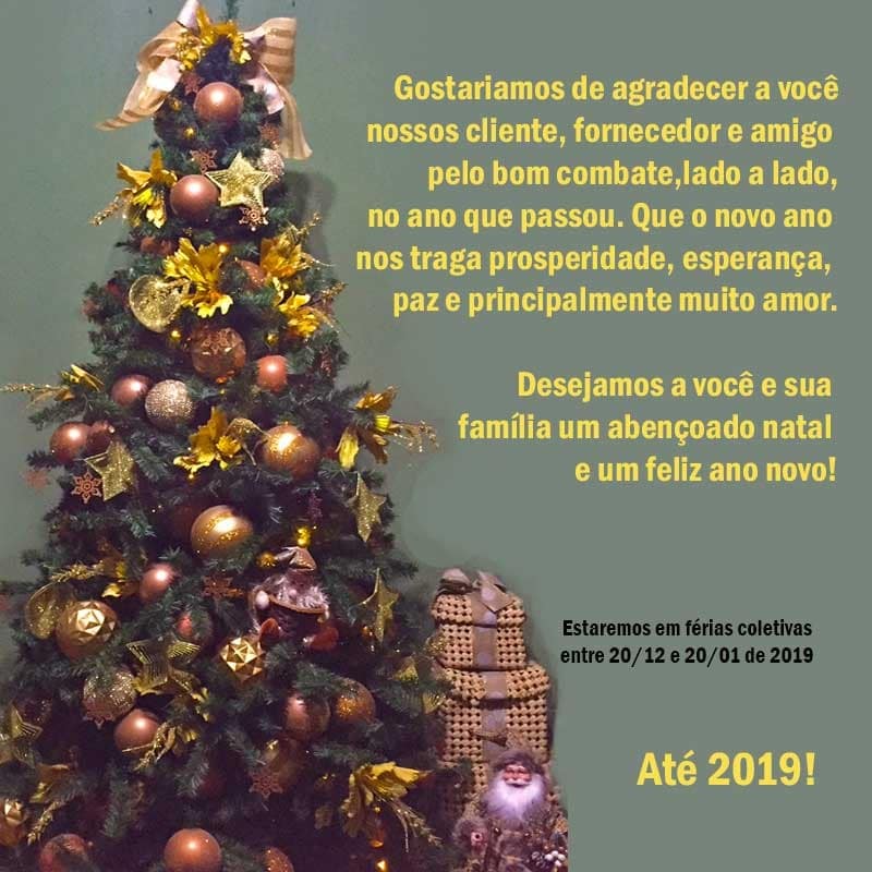 Feliz Natal e ótimo 2019